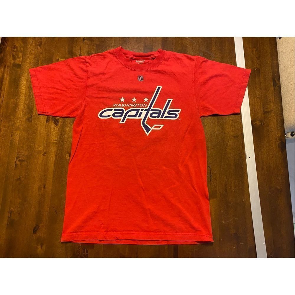 Washington Capitals Shirt Mens Medium NHL Brooks Laich #21 Jersey Tee Reebok